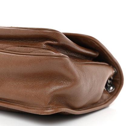 Saint Laurent Crinkled Calfskin Matelasse Monogram Medium Niki Chain Satchel Tan Brown 8 of 8