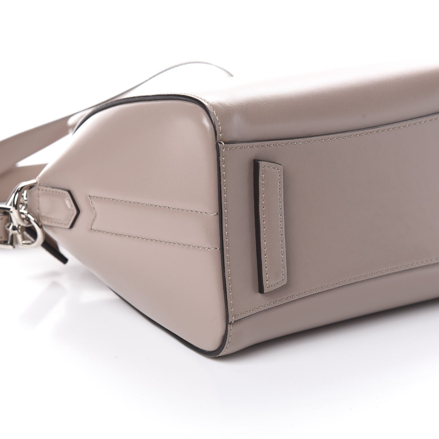 Shiny Lord Calfskin Mini Antigona Taupe