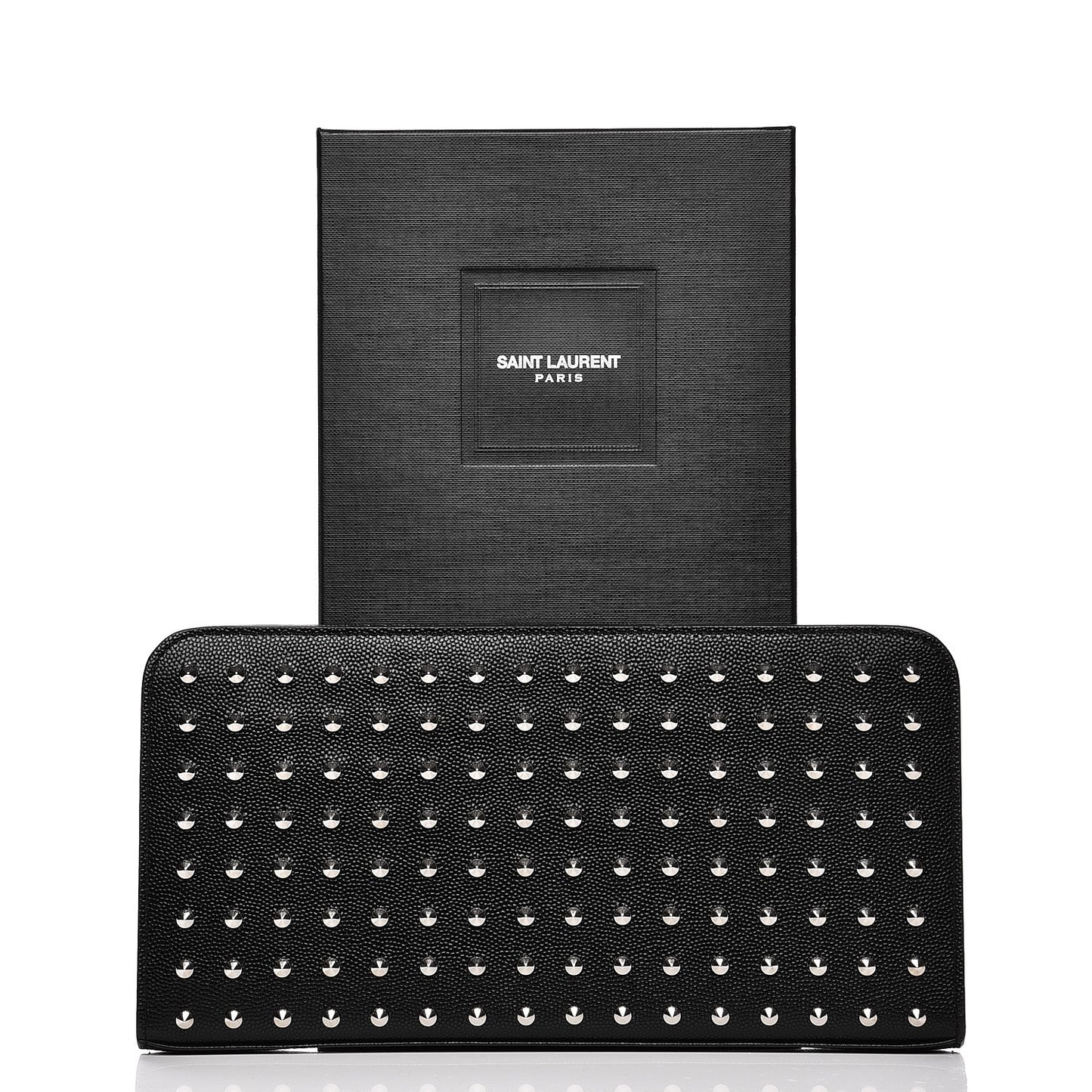 Grain De Poudre Studded Zip Around Wallet Black