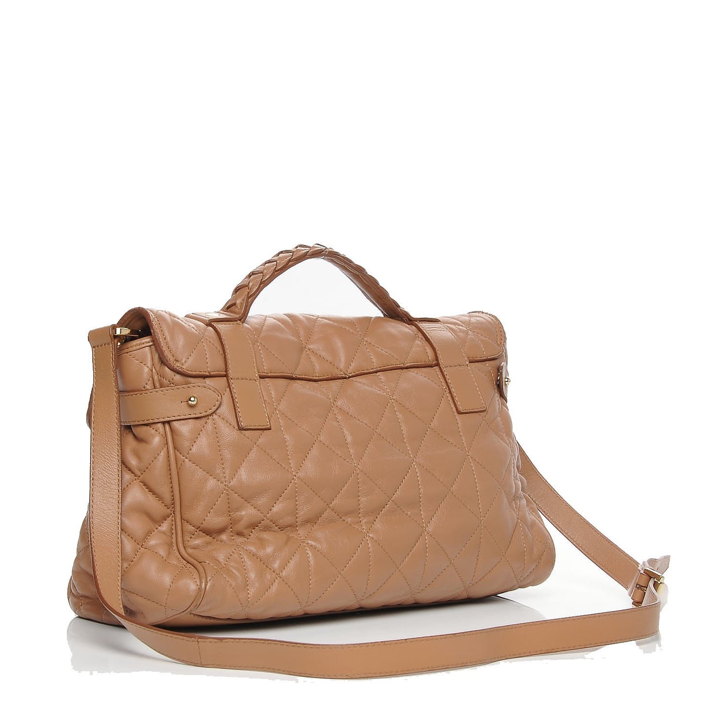 Nappa Quilted Medium Alexa Deer Brown