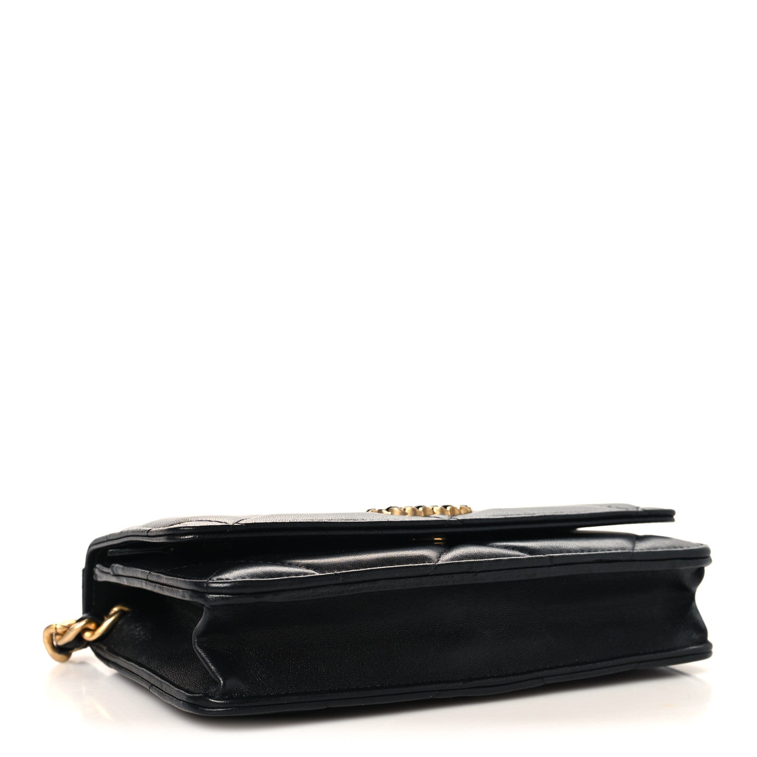 Chanel Lambskin Quilted Chanel 19 Wallet On Chain WOC Black 4 of 13