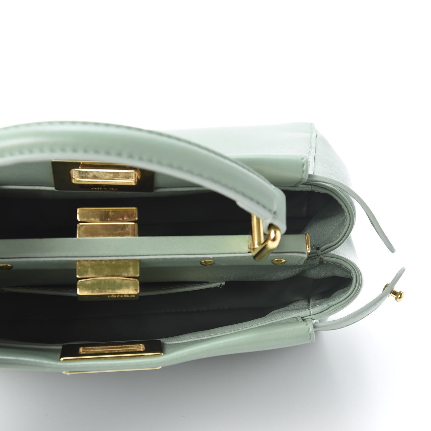 Nappa Mini Peekaboo Iconic Satchel Menta