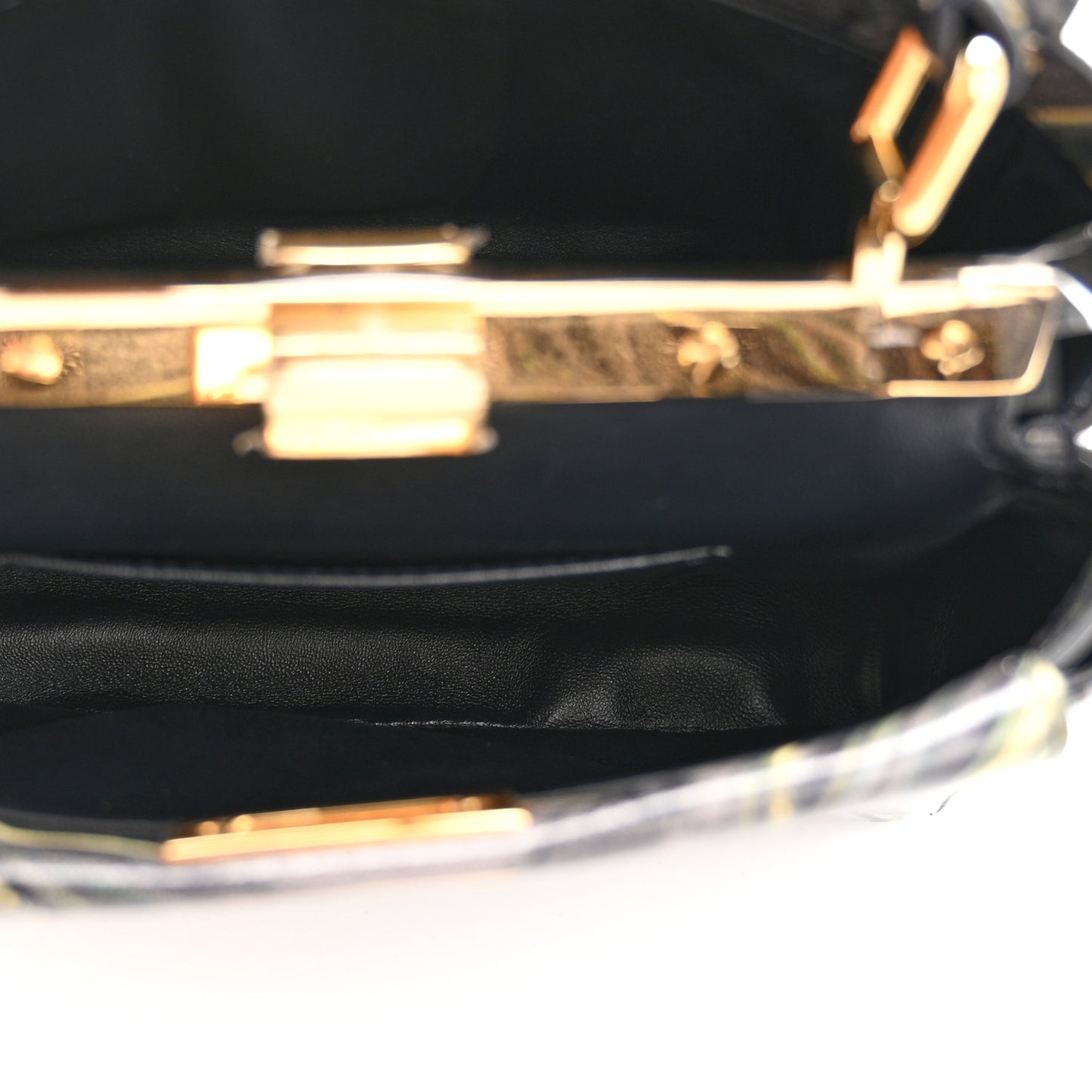 Nappa Marble Mini Peekaboo Iconic Satchel Blue Multicolor