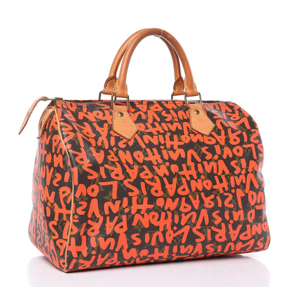 Louis Vuitton Monogram Graffiti Speedy 30 Orange 3 of 17