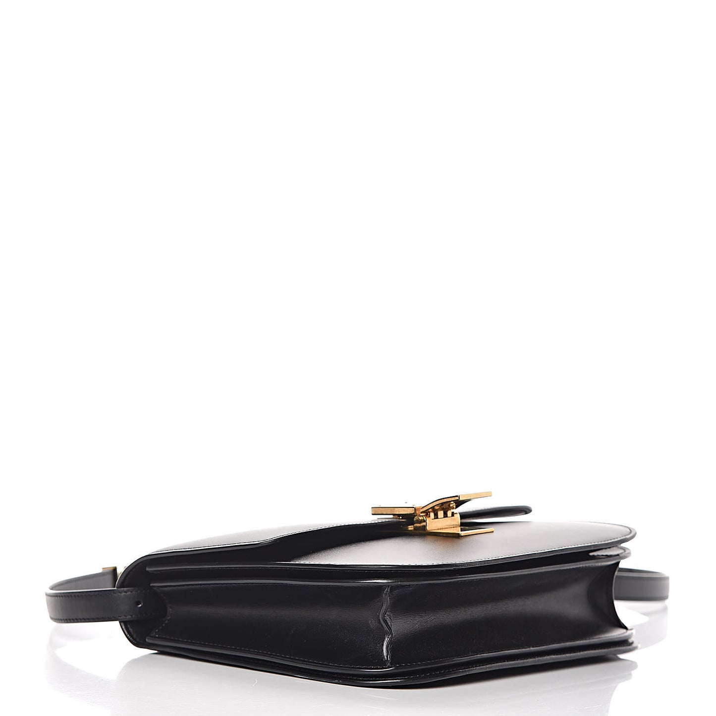 Box Calfskin Medium Classic Box Flap Bag Black