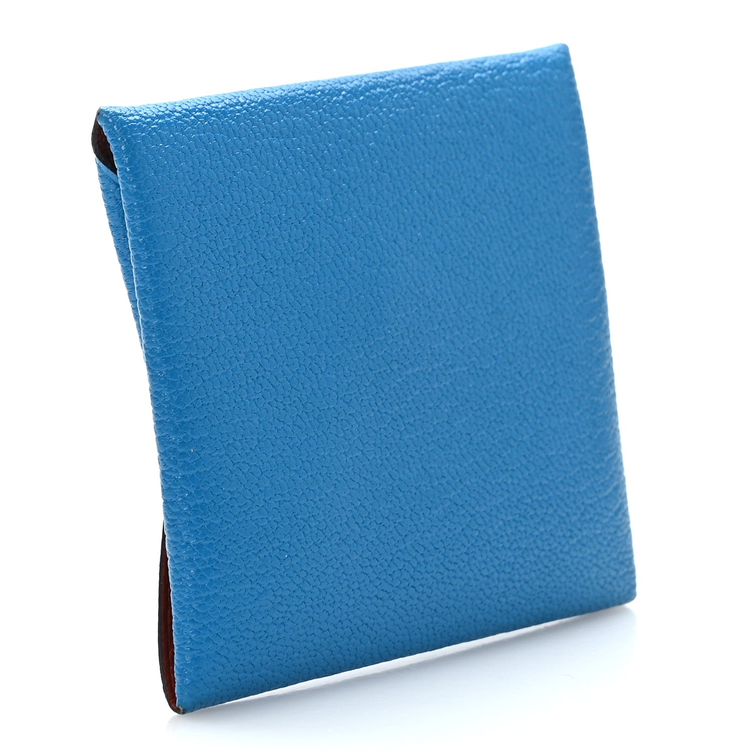 Hermes Chevre Mysore Bastia Verso Coin Purse Bleu Frida Cuivre 3 of 7