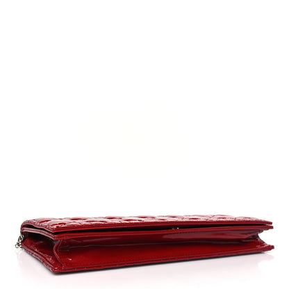 Christian Dior Patent Cannage Lady Dior Convertible Clutch Red 4 of 10