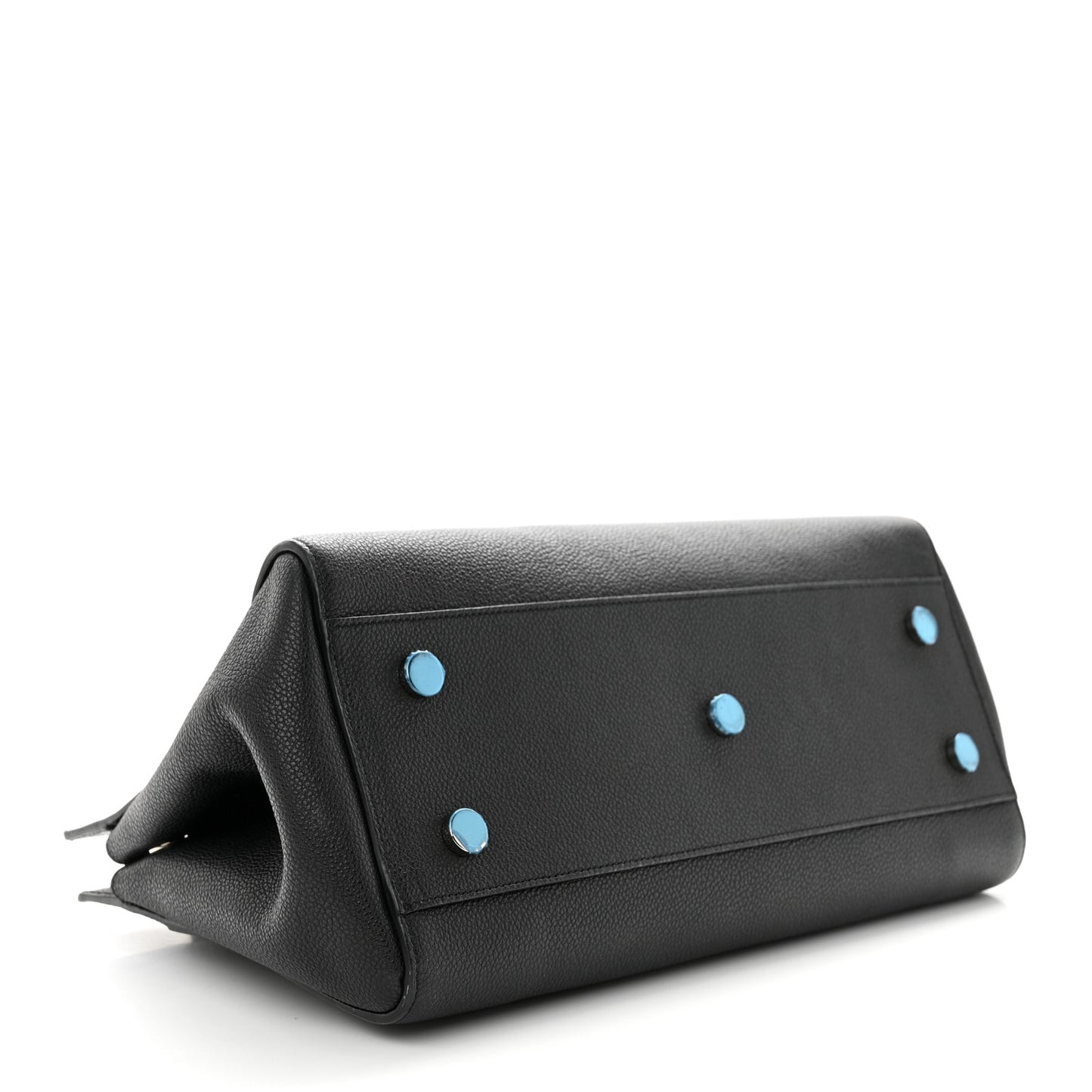 Grained Calfskin Small Cabas Rive Gauche Black