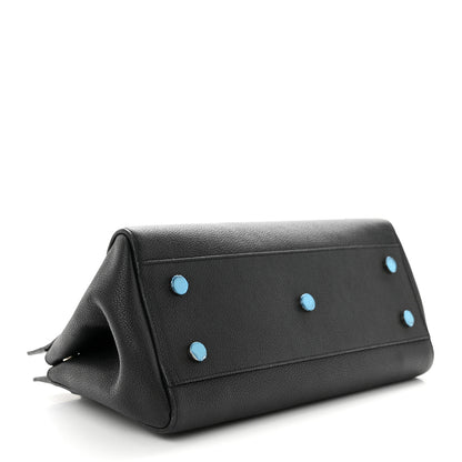 Saint Laurent Grained Calfskin Small Cabas Rive Gauche Black 4 of 10