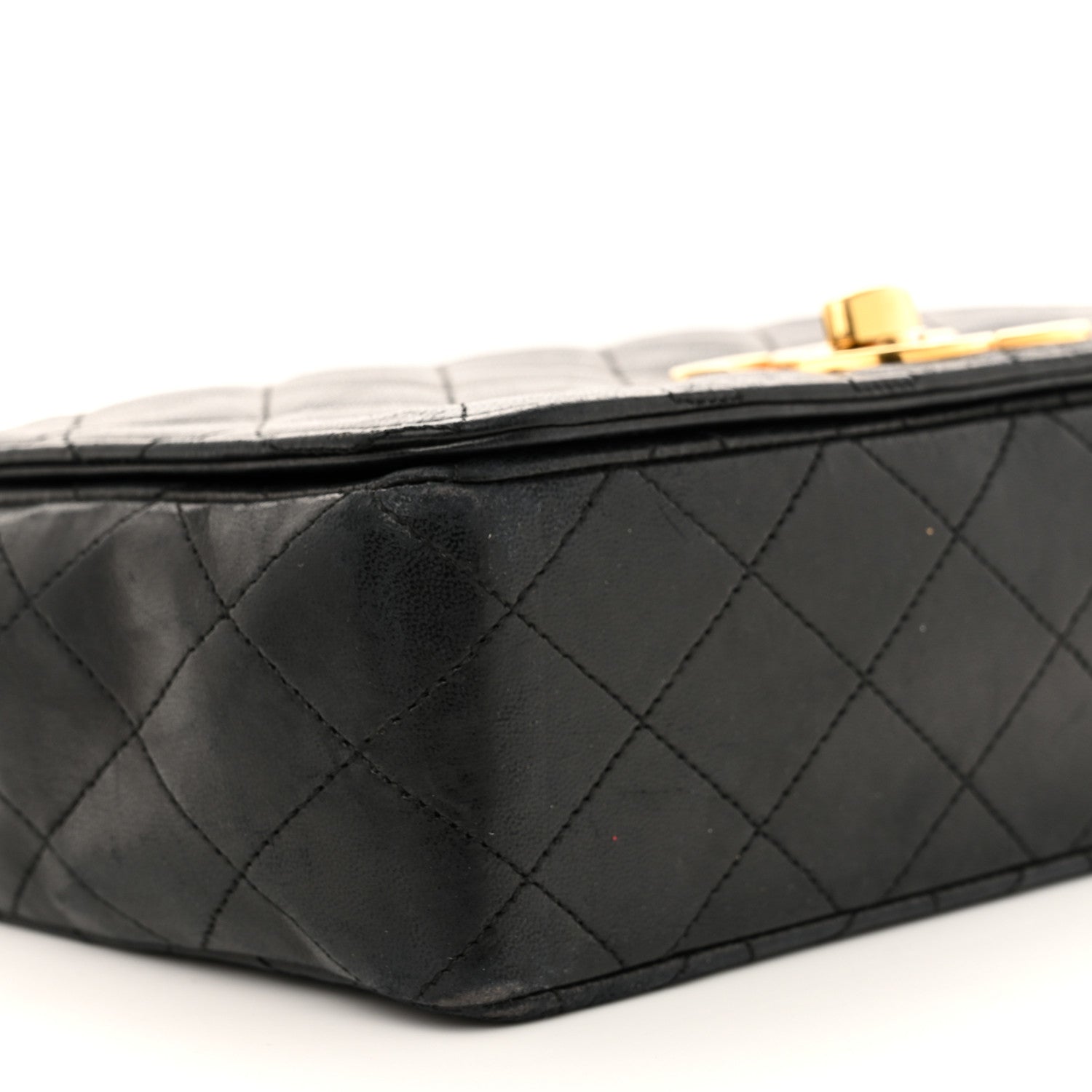 Chanel Lambskin Quilted XL CC Small Single Flap Black 11 of 16