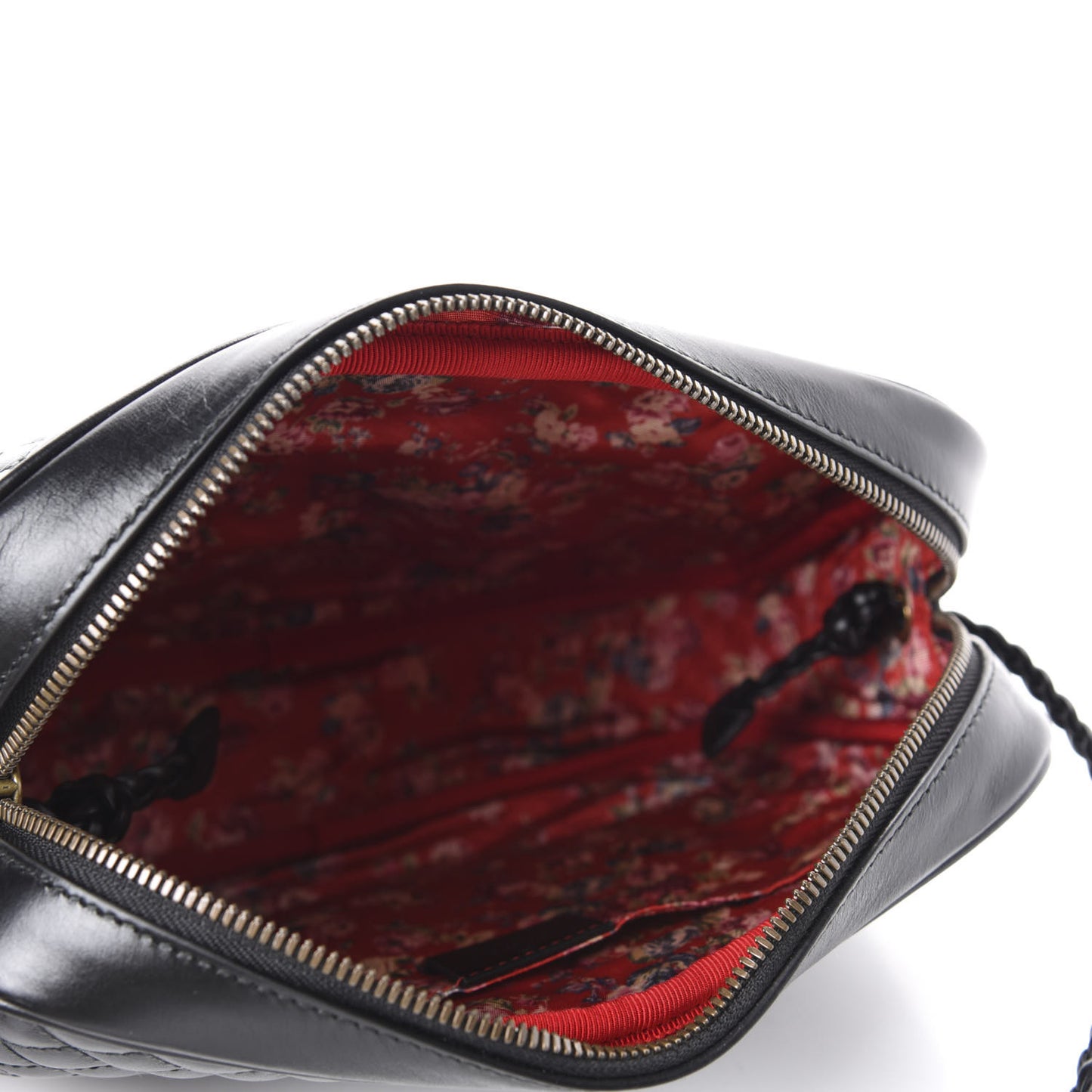 Calfskin Web Trapuntata Small GG Shoulder Bag Black