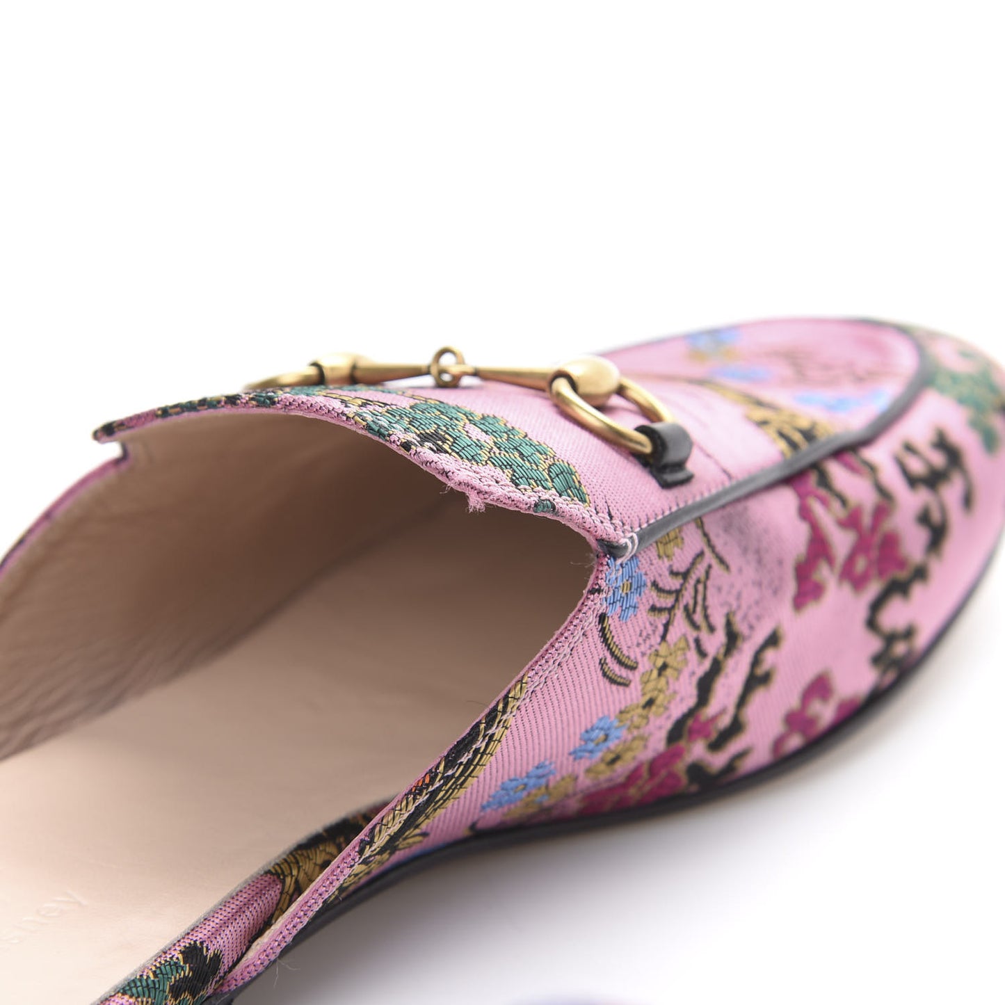X DISNEY Jacquard Japanese Donald Duck Womens Princetown Slippers 38.5 Pink Black