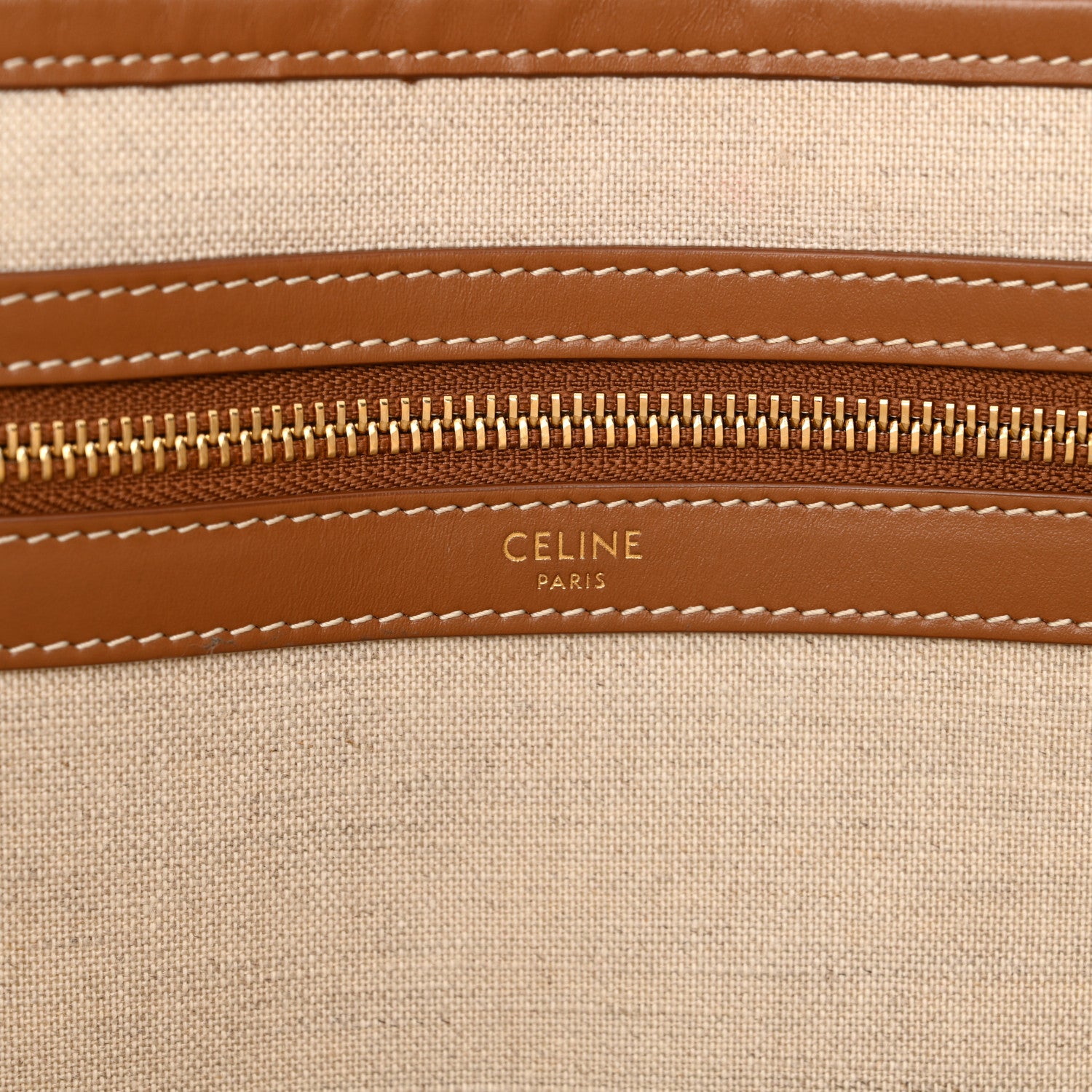 Celine Canvas Calfskin Triomphe Embroidered Horizontal Cabas Burgundy 6 of 12