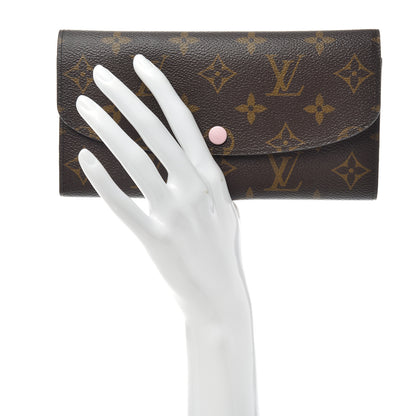 Louis Vuitton Monogram Emilie Wallet Rose Ballerine 2 of 6