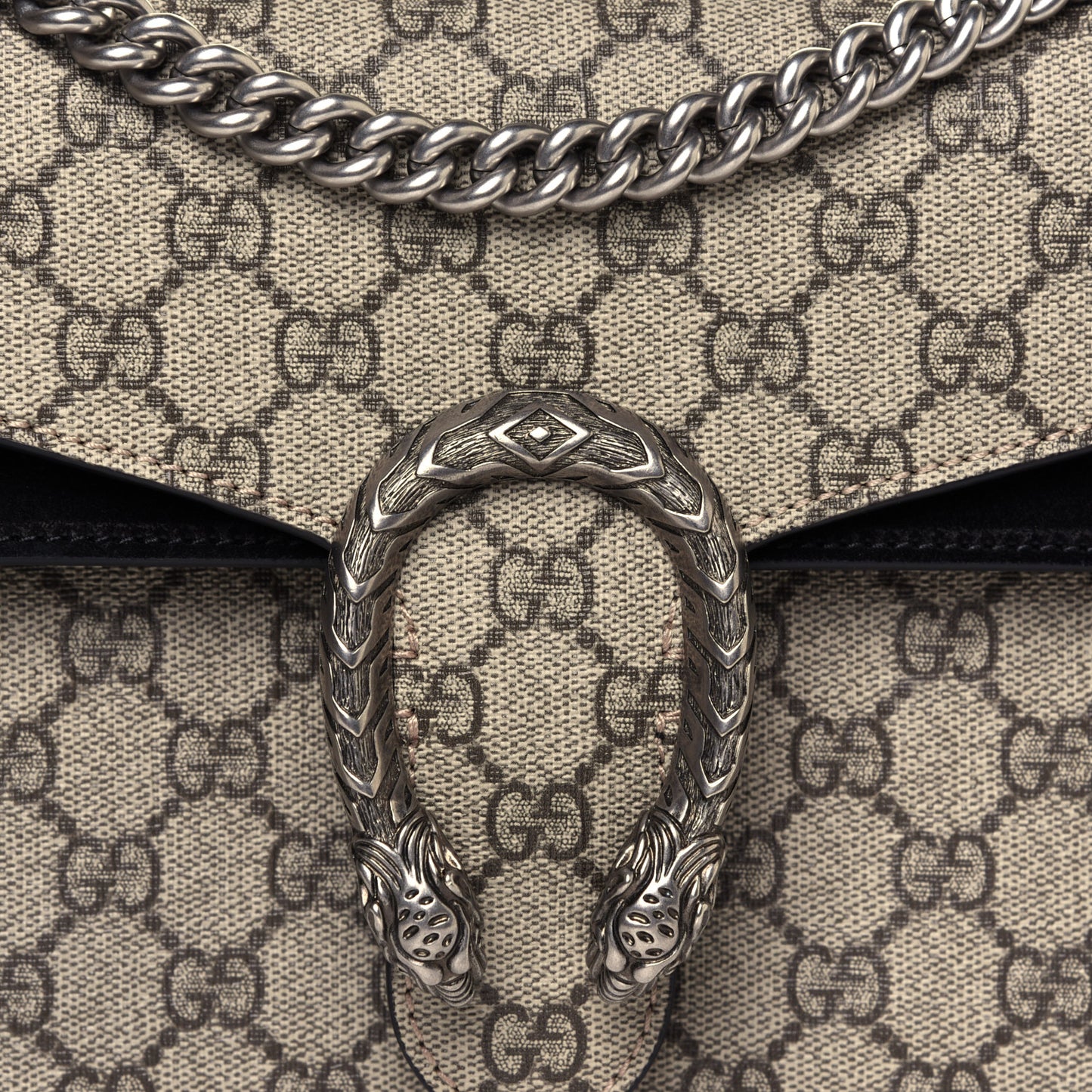 GG Supreme Monogram Small Dionysus Shoulder Bag Black