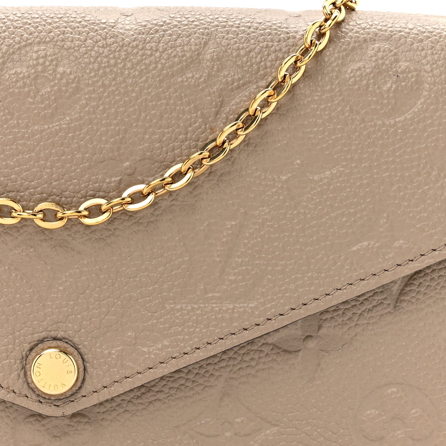 Louis Vuitton Empreinte Pochette Felicie Chain Wallet Tourterelle 8 of 12