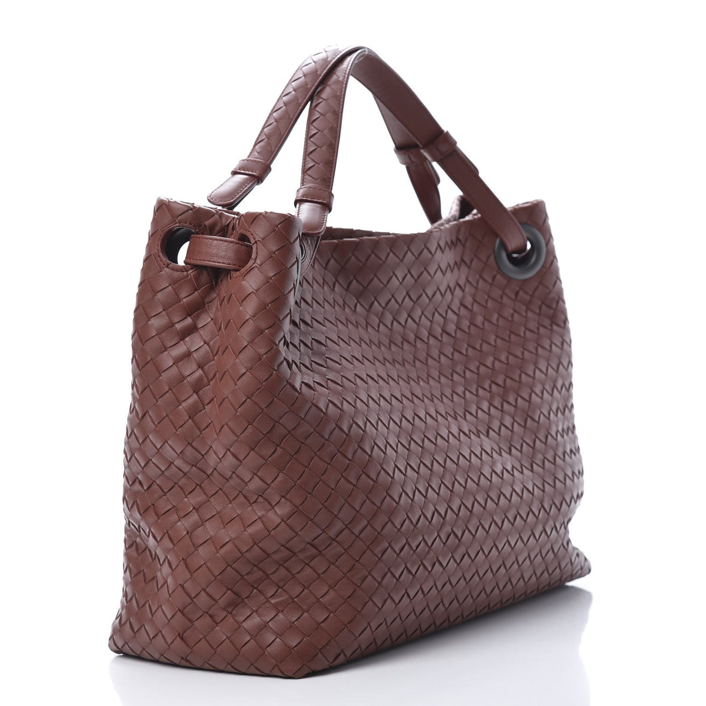 Nappa Intrecciato Medium Garda Bag Rust