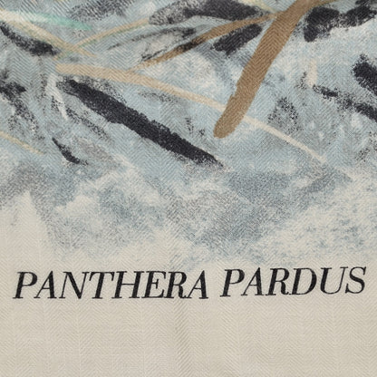 Hermes Cashmere Silk Panthera Pardus Scarf 140 Blanc Anthracite Vert 2 of 8