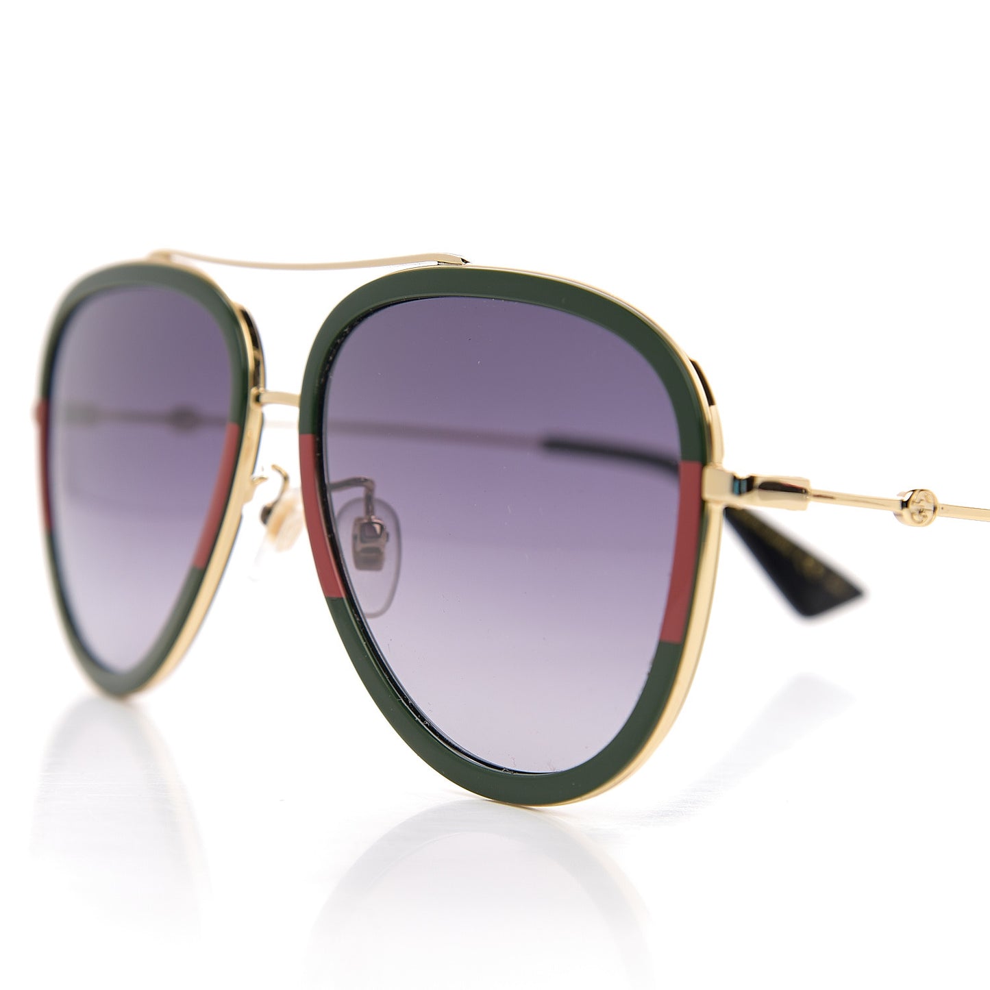 Web Aviator Sunglasses GG0062S Green Red
