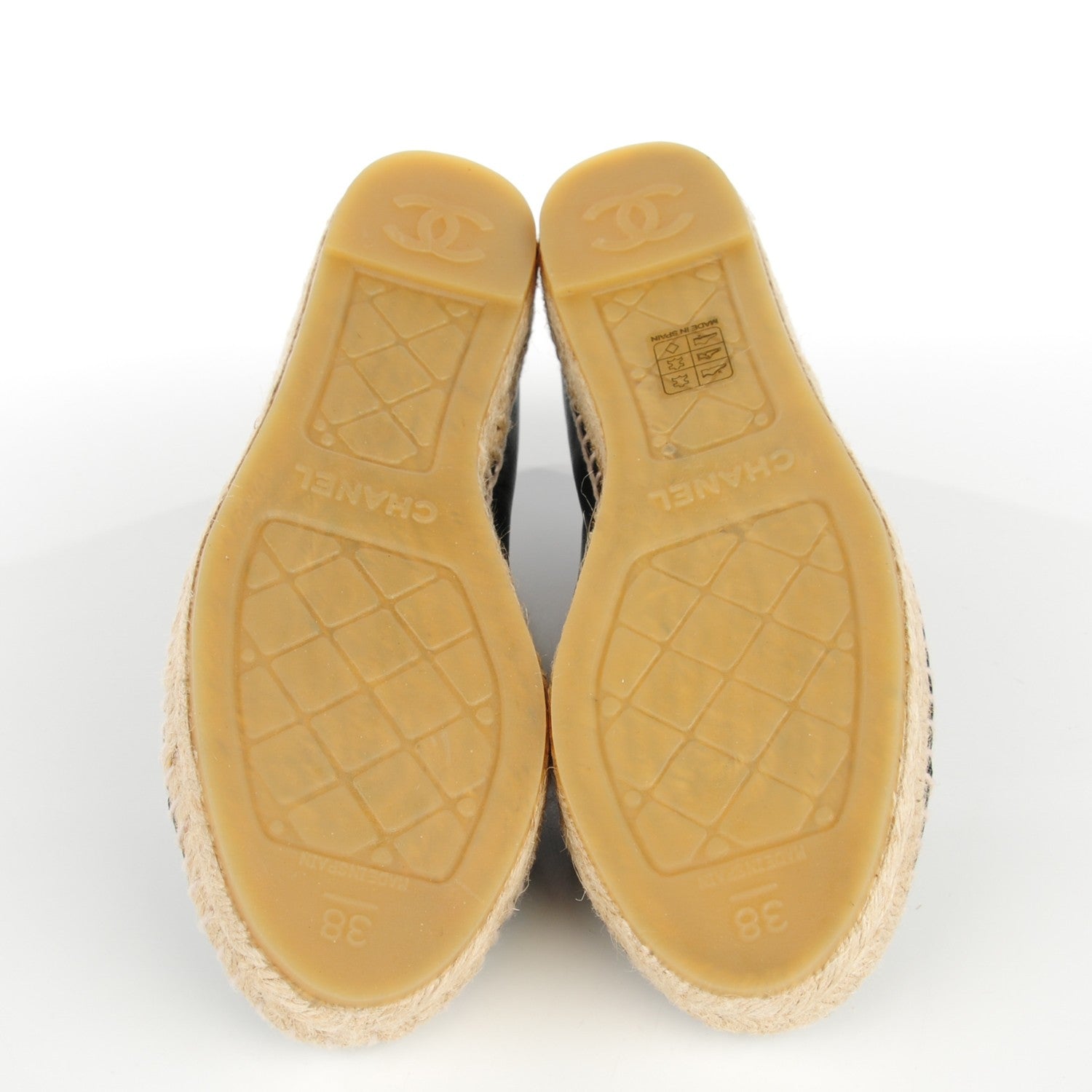 Chanel Lambskin CC Espadrilles 38 Black 8 of 11