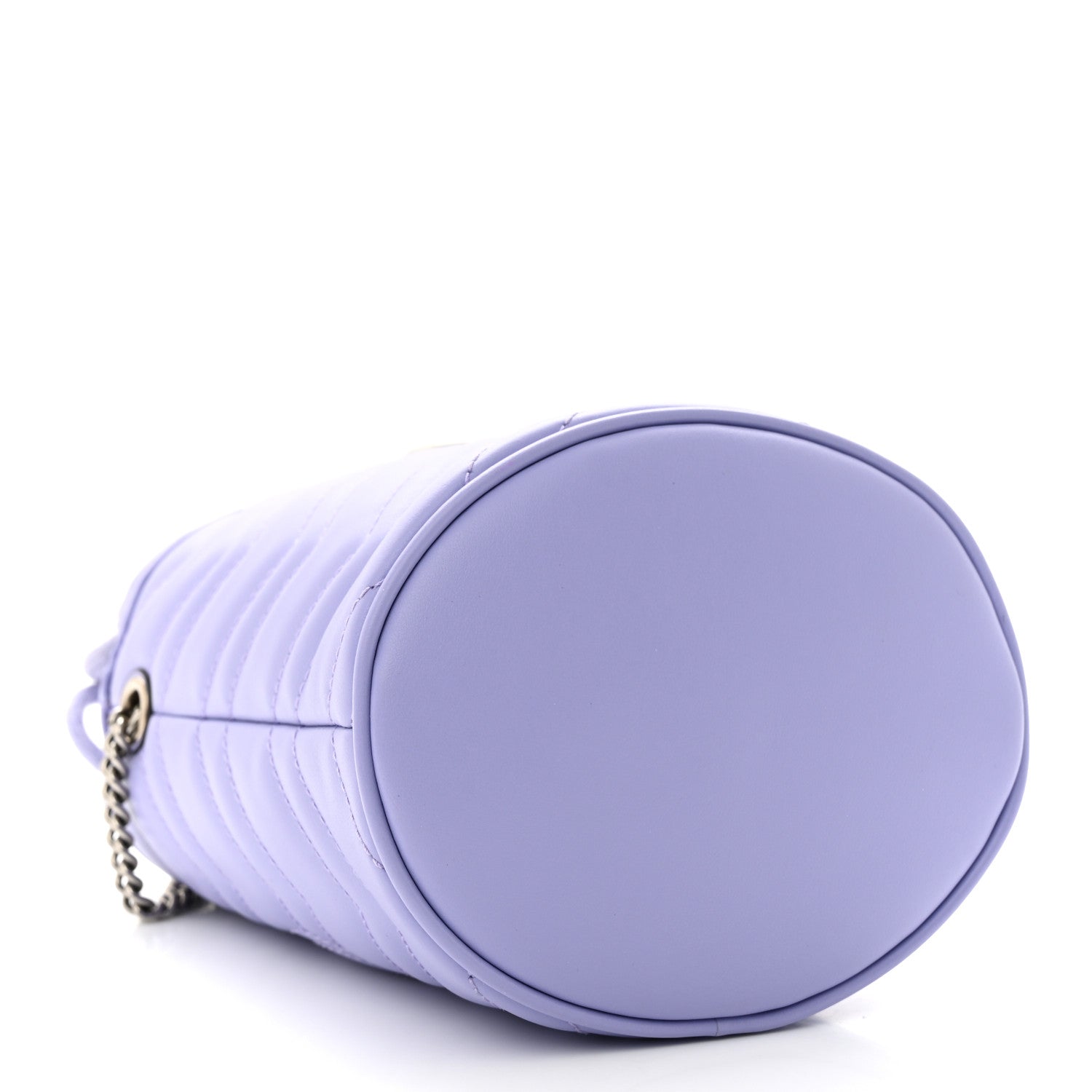 Gucci Calfskin Matelasse Heart Mini GG Marmont 2.0 Bucket Bag Lapis 4 of 10