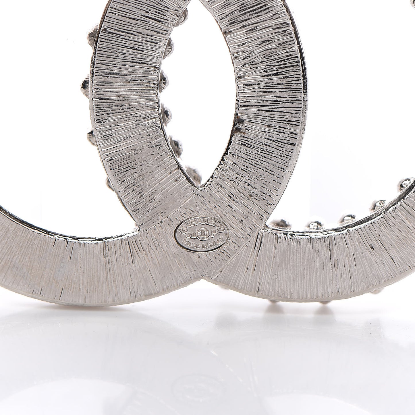 Crystal CC Brooch Silver