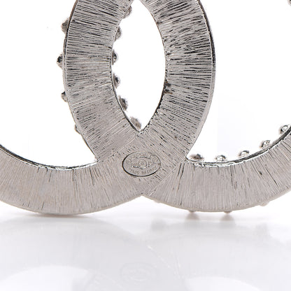 Chanel Crystal CC Brooch Silver 4 of 5