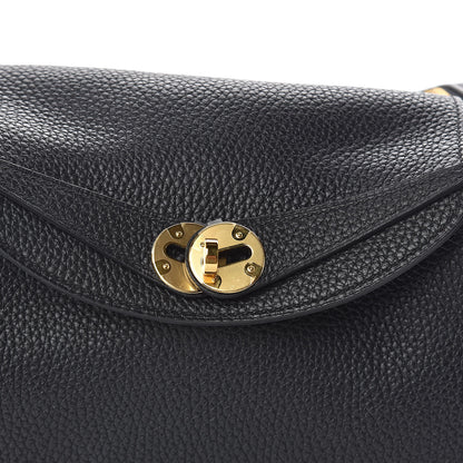 Hermes Taurillon Clemence Lindy 26 Black 10 of 11