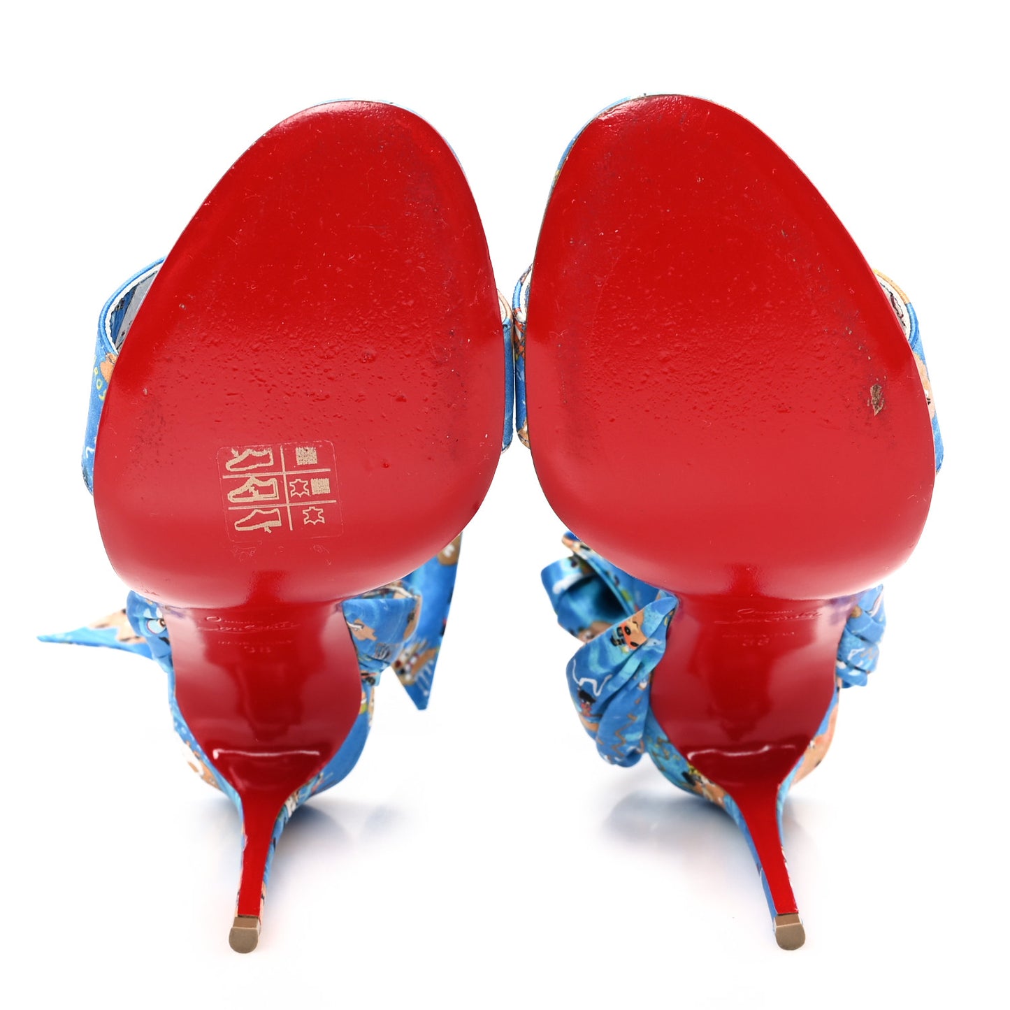 Crepe Satin Greekaba Du Desert 100 Sandal 38 Blue Multicolor