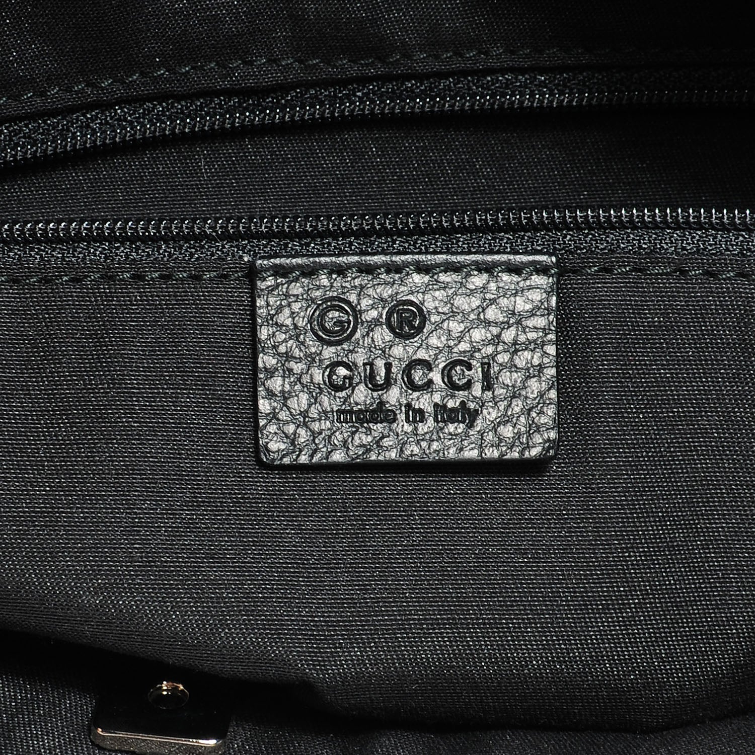 Gucci Denim Monogram Large Abbey Tote Black 7 of 9