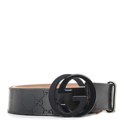 Gucci Imprime Monogram Interlocking G Belt 100 40 Black 1 of 5