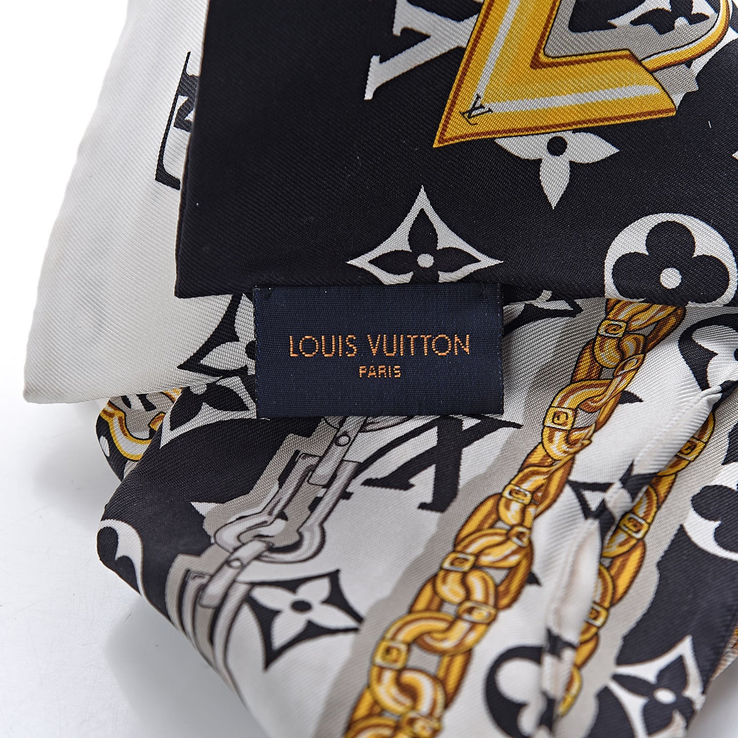 Silk Monogram Confidential Bandeau Black