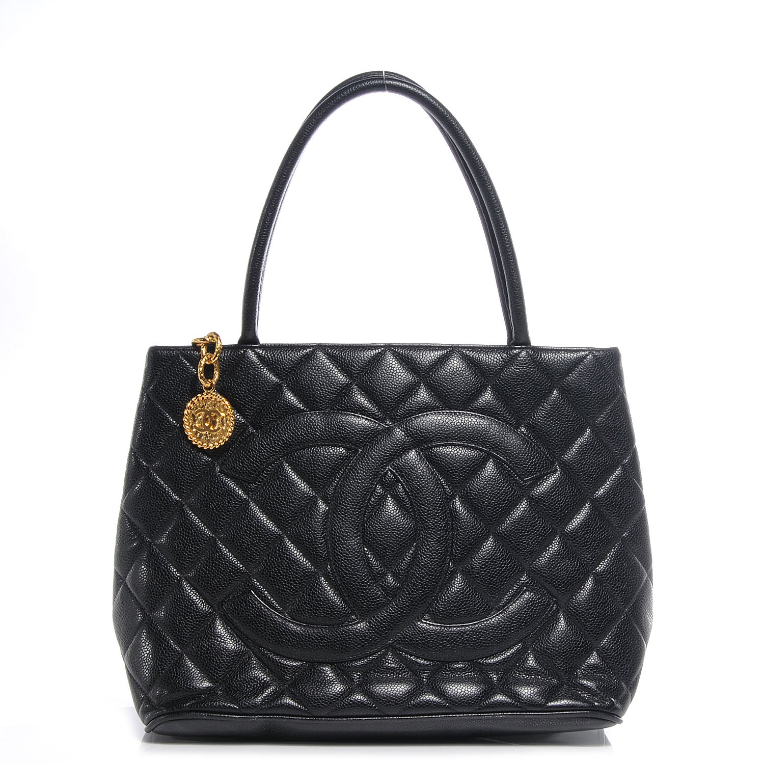 Chanel Caviar Medallion Tote Black 1 of 7