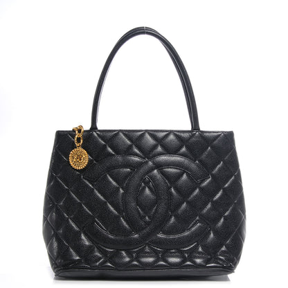 Chanel Caviar Medallion Tote Black 1 of 7