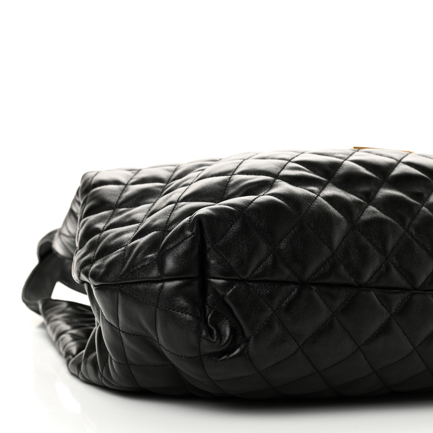 Saint Laurent Lambskin Quilted Maxi Icare Shopping Tote Black 9 of 10