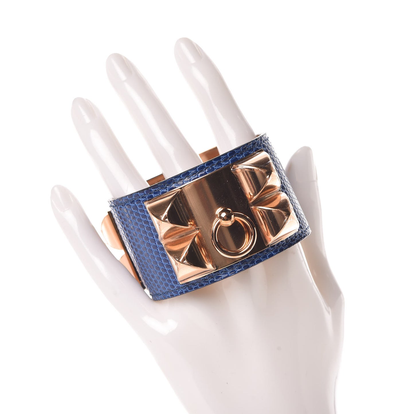 Lizard Collier De Chien CDC Bracelet T3 Bleu Saphir