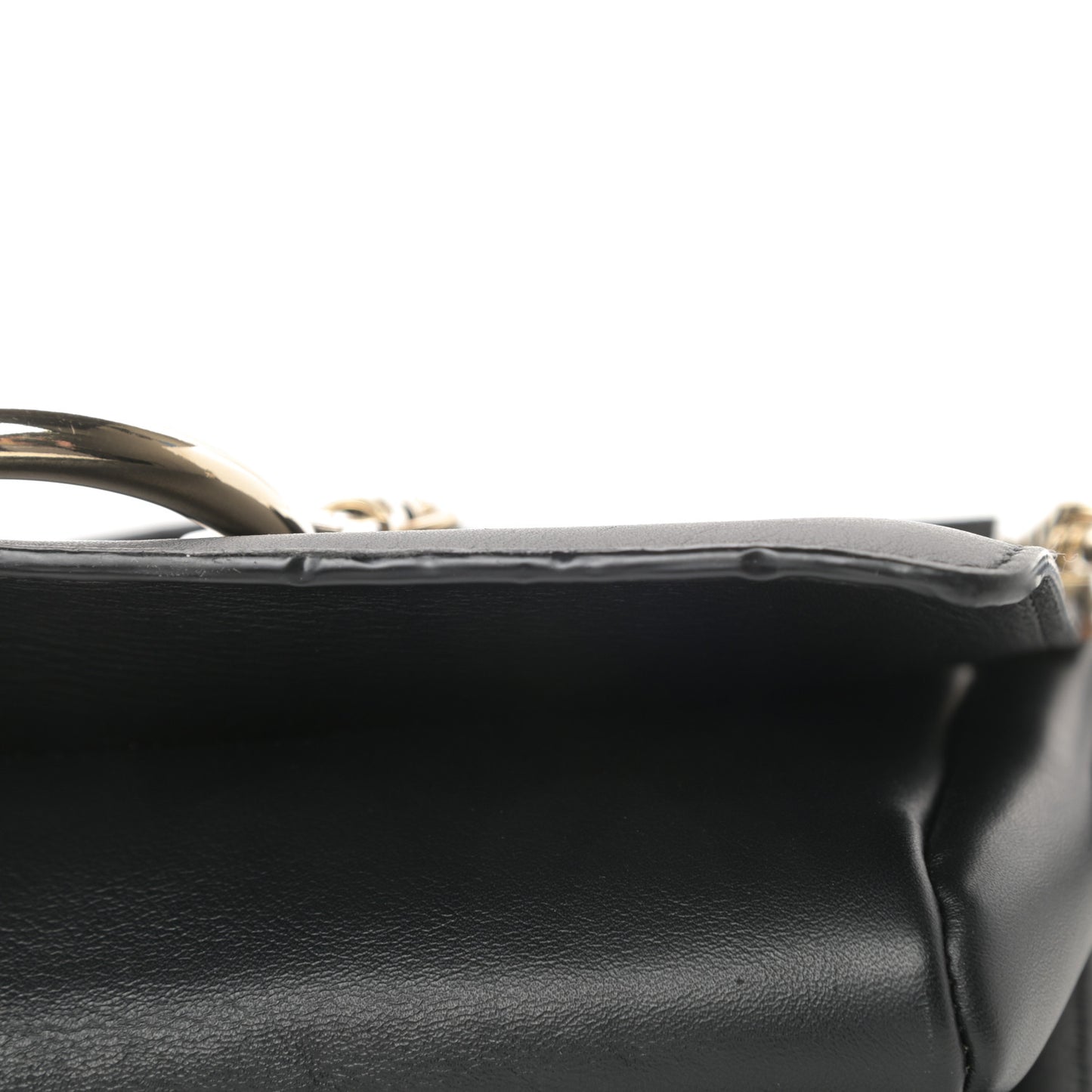 Suede Calfskin Small Faye Shoulder Bag Black