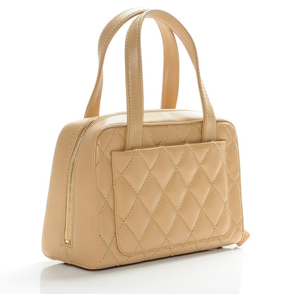 Chanel Lambskin Surpique Shoulder Bag Beige 3 of 10