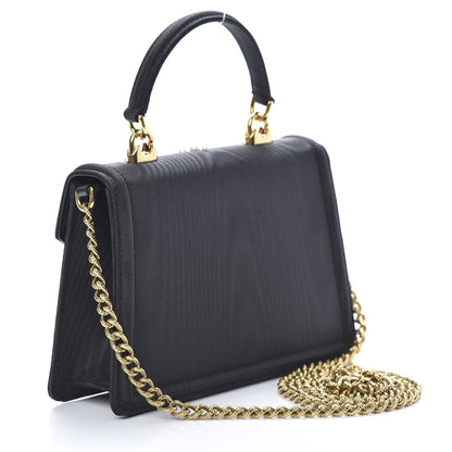 Dolce & Gabbana Moire Pearl Embellished Small Devotion Top Handle Bag Black 2 of 8