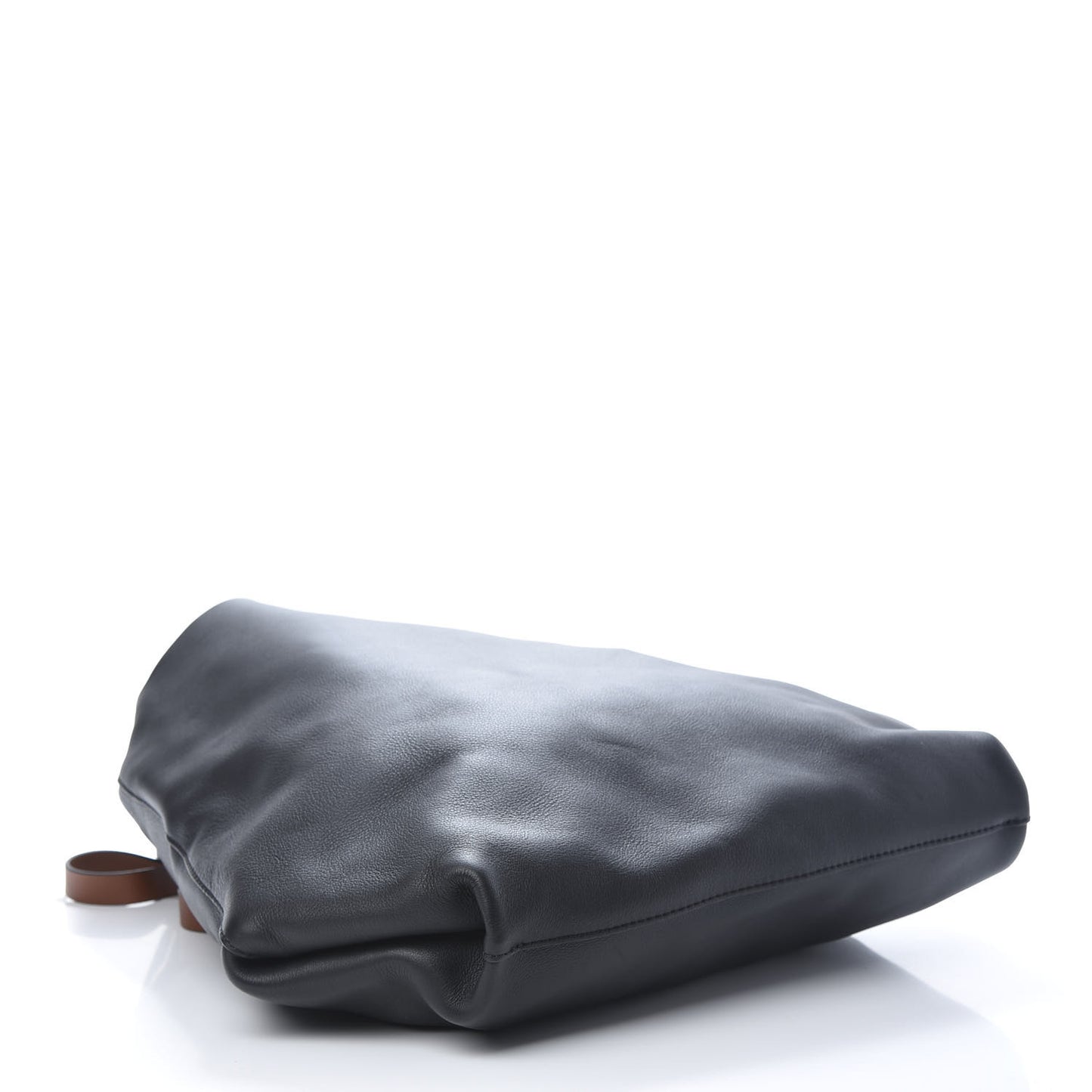 Smooth Calfskin Medium Grommet Hobo Black