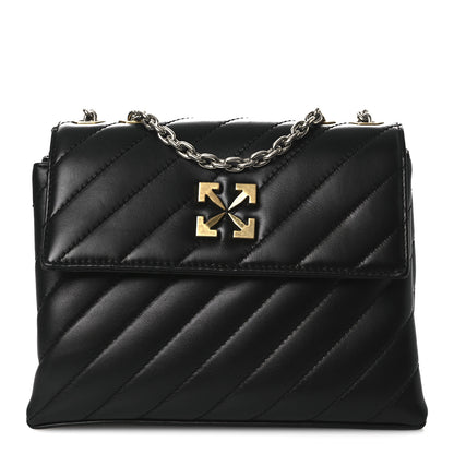 Off-White Calfskin Diagonal Quilted Jackhammer 24 Shoulder Bag Black 1 of 12