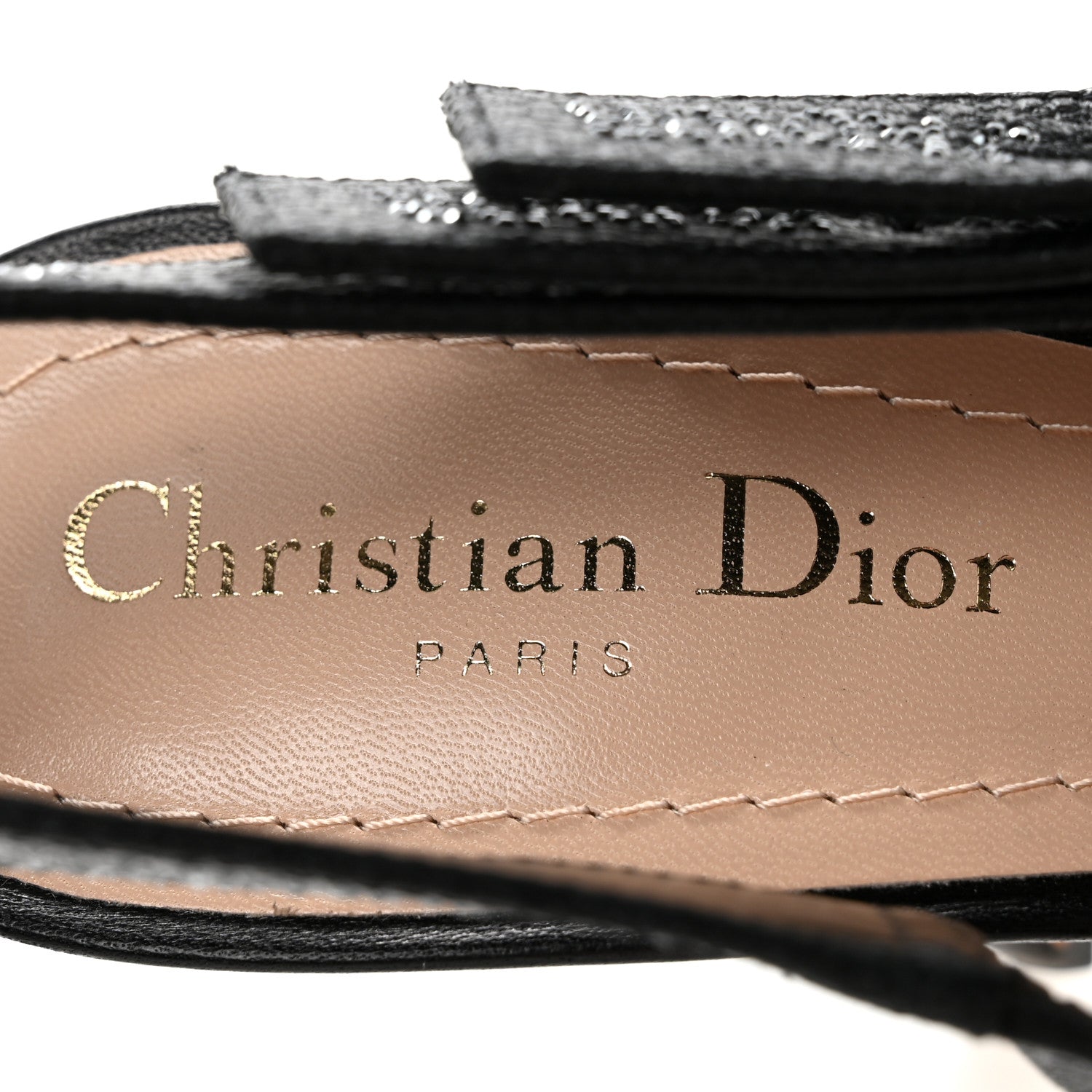 Christian Dior Fabric Strass J'Adior Slingback 100mm Pumps 38