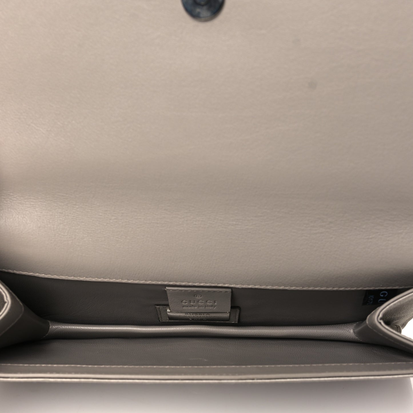 Satin Crystal Embellished Clutch Grey