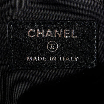 Chanel Coated Canvas Paris Biarritz Makeup Pouch Black 6 of 10