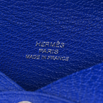 Hermes Chevre Mysore Calvi Card Case Bleu Electrique 6 of 7