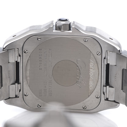 Cartier Stainless Steel 18K Yellow Gold 38mm Santos 100 Automatic Watch 5 of 6