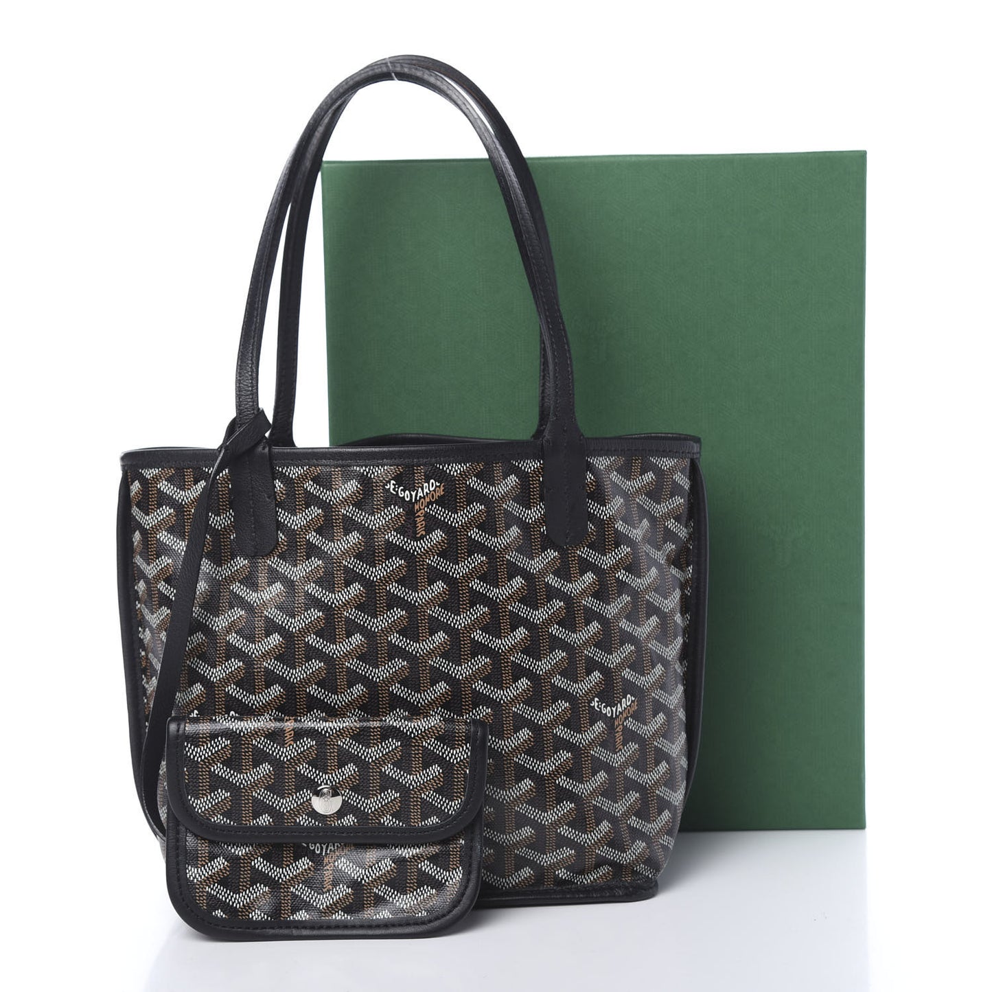 Goyardine Reversible Mini Anjou Black