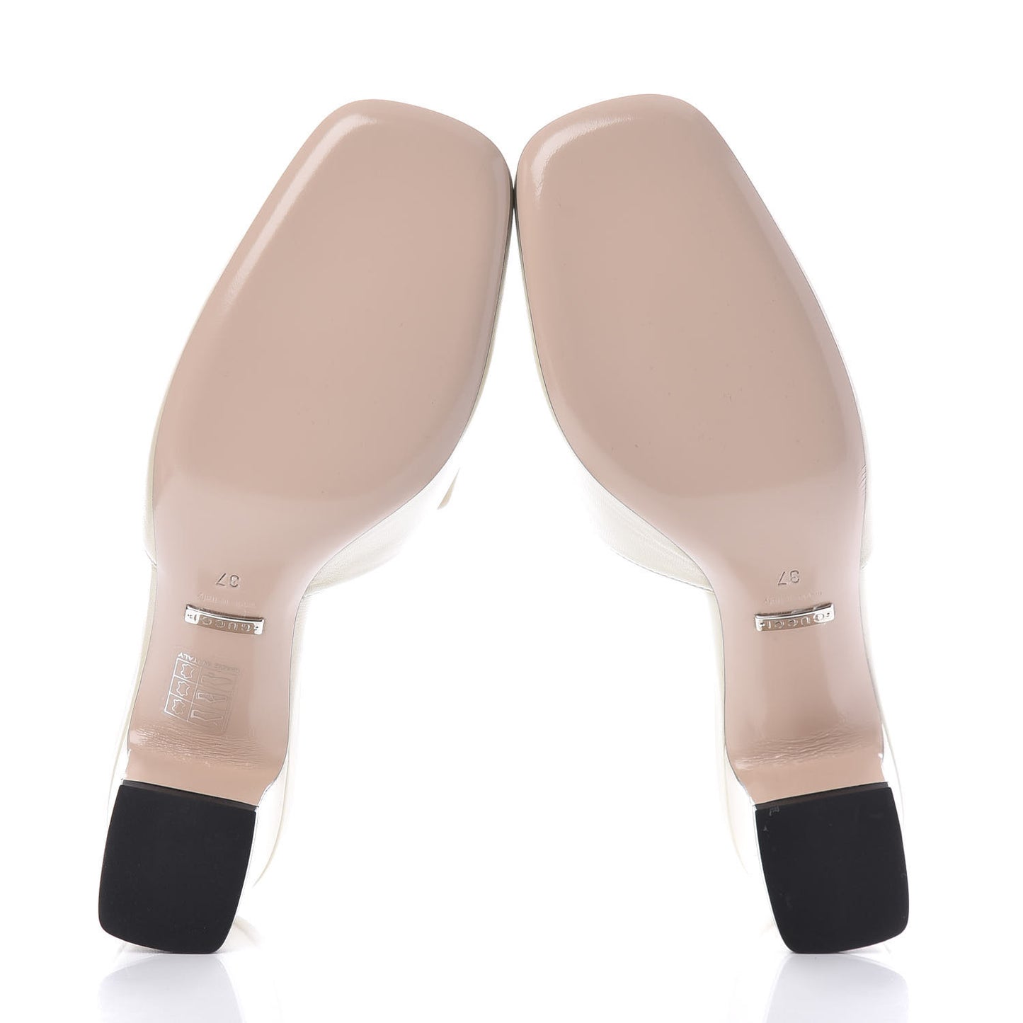 Malaga Kid Crystal Square G Madelyn Mules 37 Vintage White