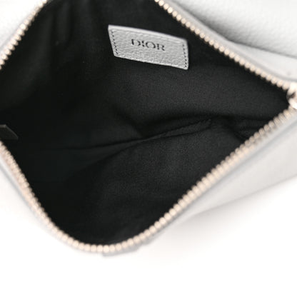 Christian Dior Grained Calfskin Mens Mini Saddle Bag Gray 5 of 12