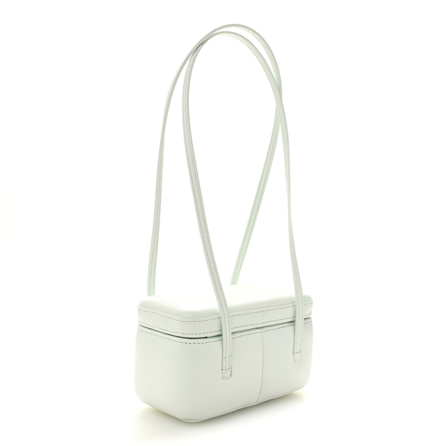Chanel Shiny Caviar Preppy Coco Long Vanity With Strap Light Blue 3 of 12